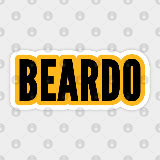 Cute - Beardo - Funny Gift For People With Beards - Cute Statement Awesome Slogan Sticker by sillyslogans